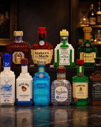 KAKAPEOPLE™ Mini Liquor Bottle Building Blocks – Premium Adult Building Sets for Bar Cart Decor, Unique Gifts for Whiskey Lovers