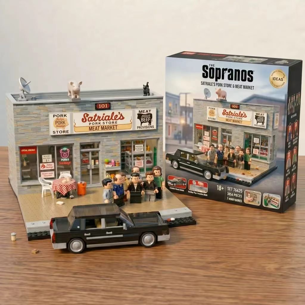 The Sopranos Satriale's Pork Store Building Block Set Collector's Edition