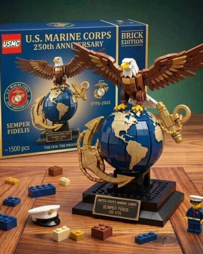 U.S. Marine Corps Eagle Globe and Anchor Building Block Set Semper Fidelis Collector's Edition