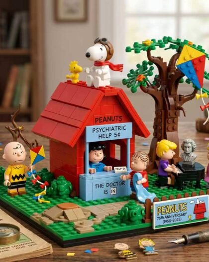 Peanuts Snoopy Doghouse Building Block Set Collector's Edition